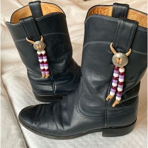 Justin Roper boots size 7.5-8 Black leather